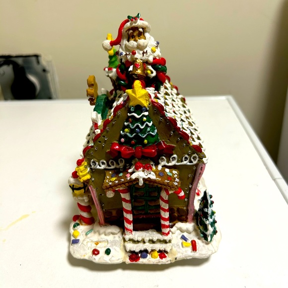Other - 8” Fibre Optic Poly Resin Gingerbread House
